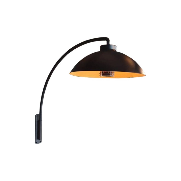 Heatsail Dome BB terrasheater met verlichting - voor muurbevestiging