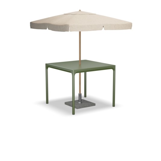 Houe Four vierkante tuintafel 90x90cm - met parasolgat