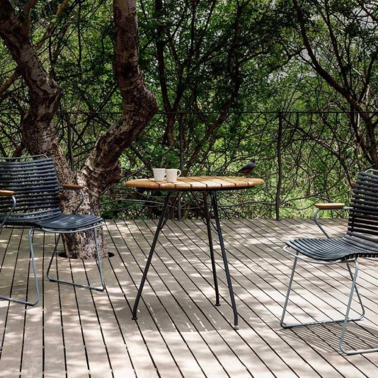 Houe Circum ronde tuintafel Ø74cm - bamboe tafelblad