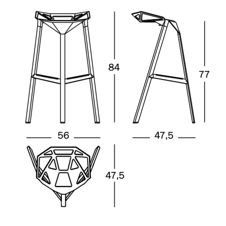 Magis Stool One barkruk - High