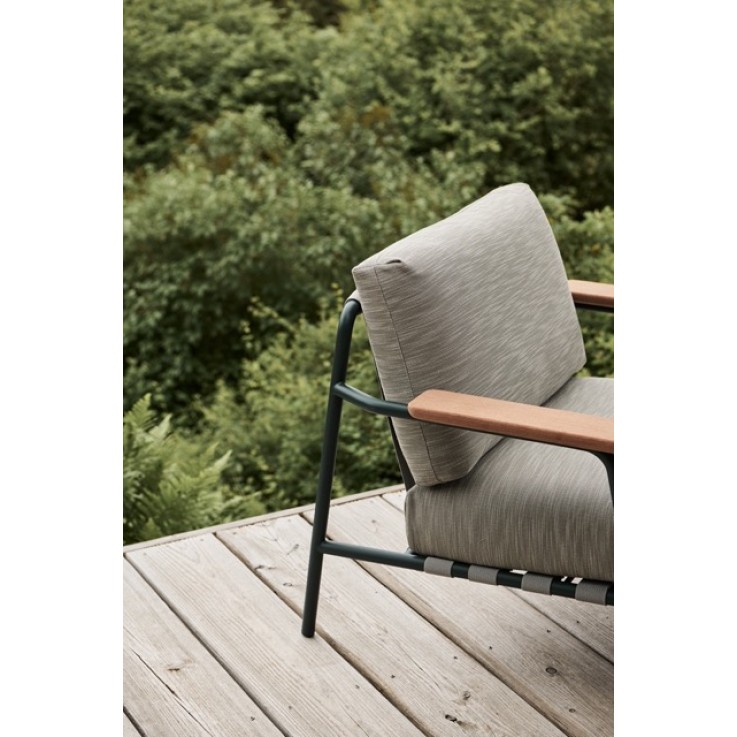 Muuto Settle loungestoel zwart frame Laze 1 kussen