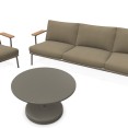 Muuto Settle 3-zits loungebank, Settle loungestoel en Linear Ø70cm salontafel - showmodellen Muuto Settle 3-zits loungebank, Settle loungestoel en Linear Ø70cm salontafel - showmodellen