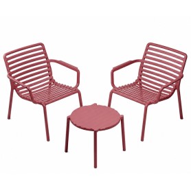 Nardi Doga Relax loungeset met 2 loungestoelen en 1 bijzettafel