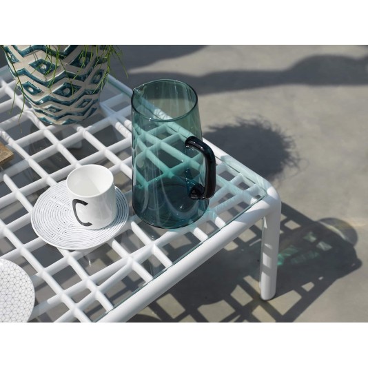 Nardi Komodo salontafel - glazen tafelblad