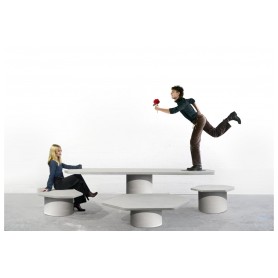 Net-Echt van beton tuintafel - Rock 300x100cm