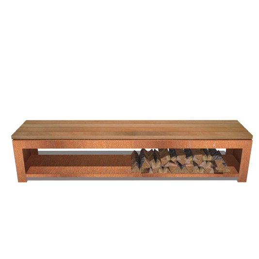 FORNO Houtopslag bank - 200cm