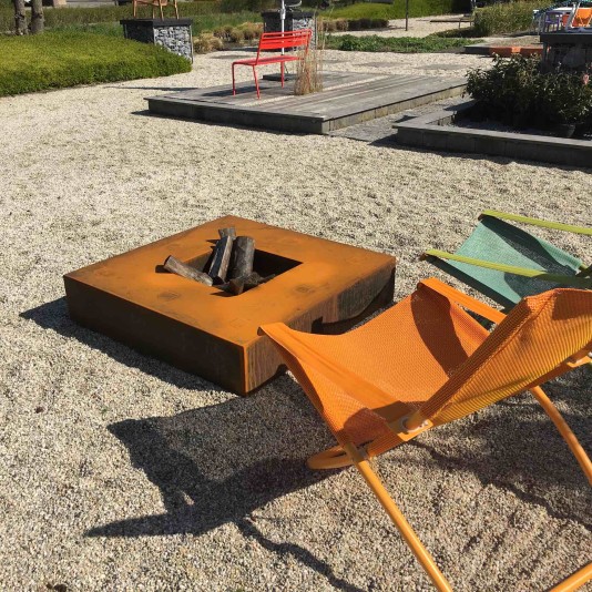 FORNO Vuurtafel vierkant 120cm