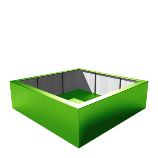 Polyester plantenbak 140x140x60cm