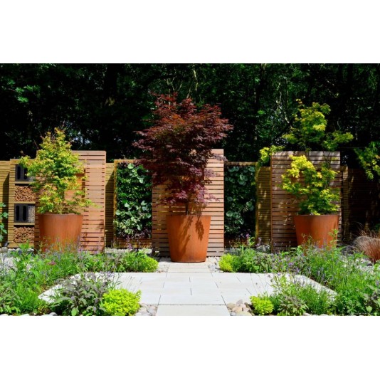 Cortenstalen plantenbak Conic Ø80x80cm