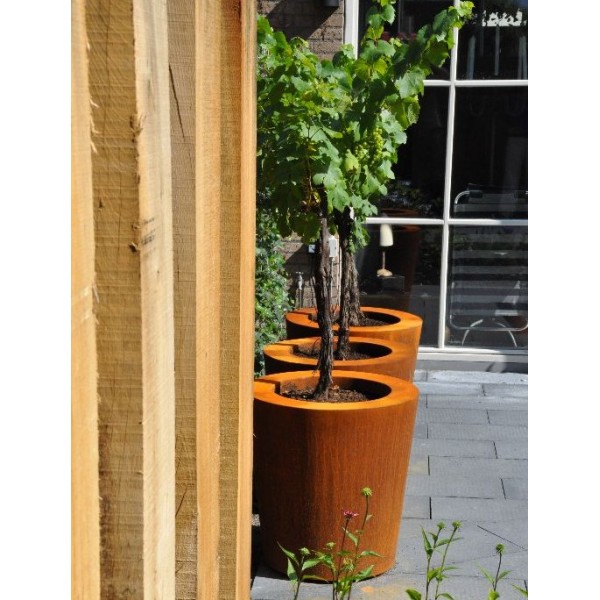 Cortenstalen plantenbak Conic Ø60x60cm