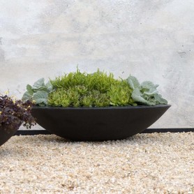 Polyester plantenbak Ceder Ø120x40cm