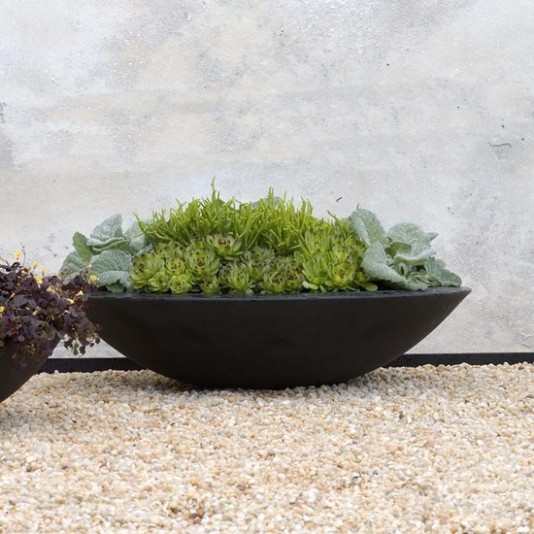 Polyester plantenbak Ceder Ø120x40cm