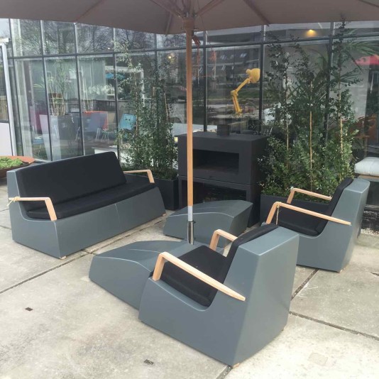 Polyester plantenbak 100x50x50cm