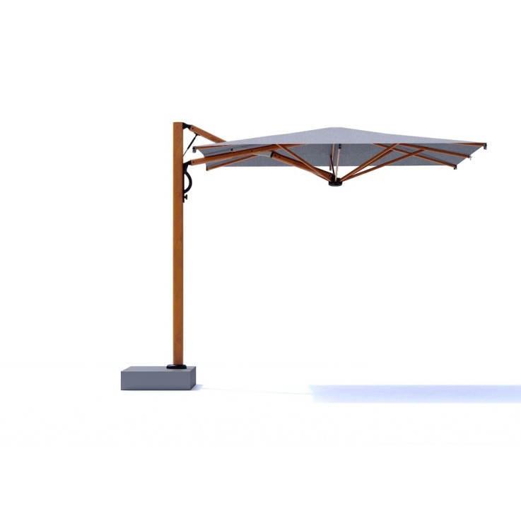 Scolaro Astro Timber luxe zweefparasol 300x300cm - Showmodel incl. verrijdbare voet