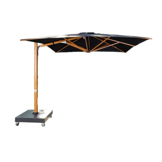 Scolaro Astro Timber luxe zweefparasol 300x300cm - Showmodel incl. verrijdbare voet
