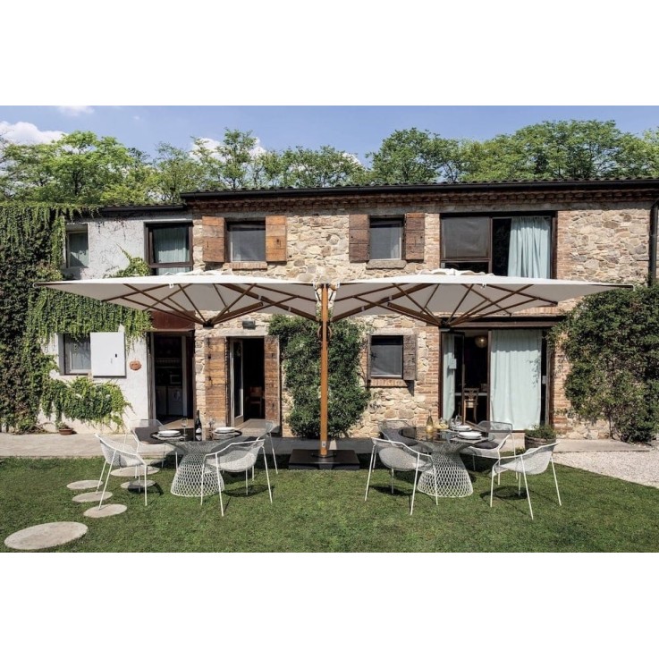 Scolaro Dual "V" zweefparasol 300x600cm