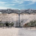 Scolaro Dual "V" zweefparasol 250x500cm Scolaro Dual "V" zweefparasol 250x500cm