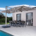 Scolaro Dual "V" zweefparasol 300x600cm