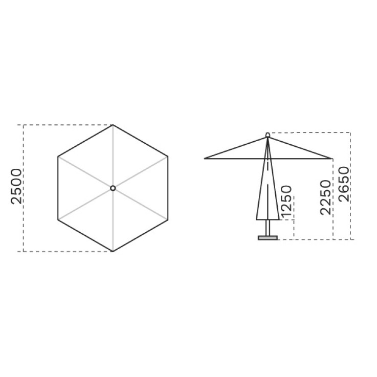 Scolaro Lido parasol rond Ø250cm