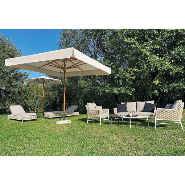 Scolaro Palladio Standard parasol rechthoekig 200x300cm - hardhout