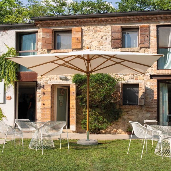 Scolaro Palladio Standard parasol 300x300cm - hardhout