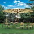 Scolaro Palladio Telescopic parasol rond Ø500cm - hardhout