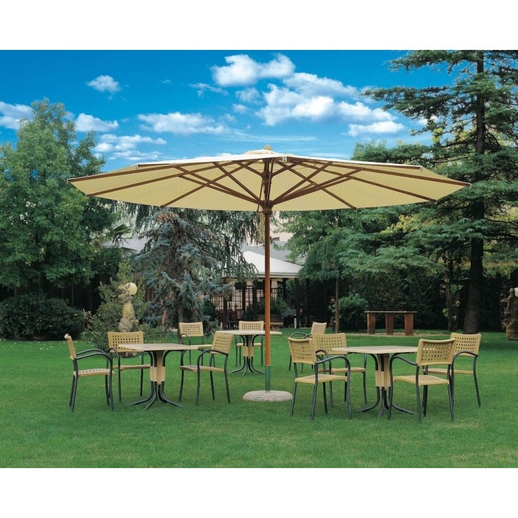 Scolaro Palladio Telescopic parasol rond Ø500cm - hardhout