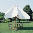 Scolaro Palladio Telescopic parasol rond Ø500cm - hardhout