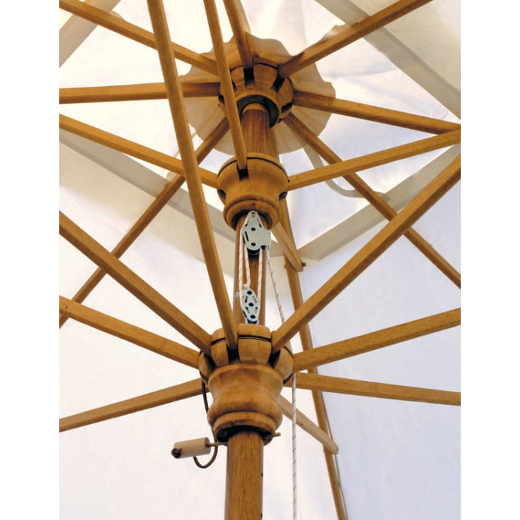 Scolaro Palladio Telescopic parasol rond Ø500cm - hardhout