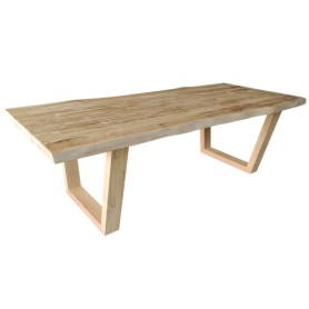 Swan Caspia boomstamtafel 300x100cm - teak of aluminium frame