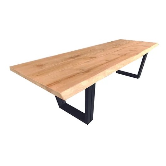 Swan Caspia boomstamtafel 300x100cm - teak of aluminium frame
