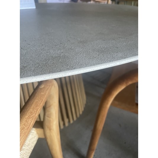 Swan Moby tuintafel rond Ø160cm - teak frame met keramisch blad