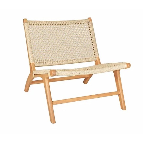 Swan Rhodos loungestoel - teakhout met Viro wicker zitting