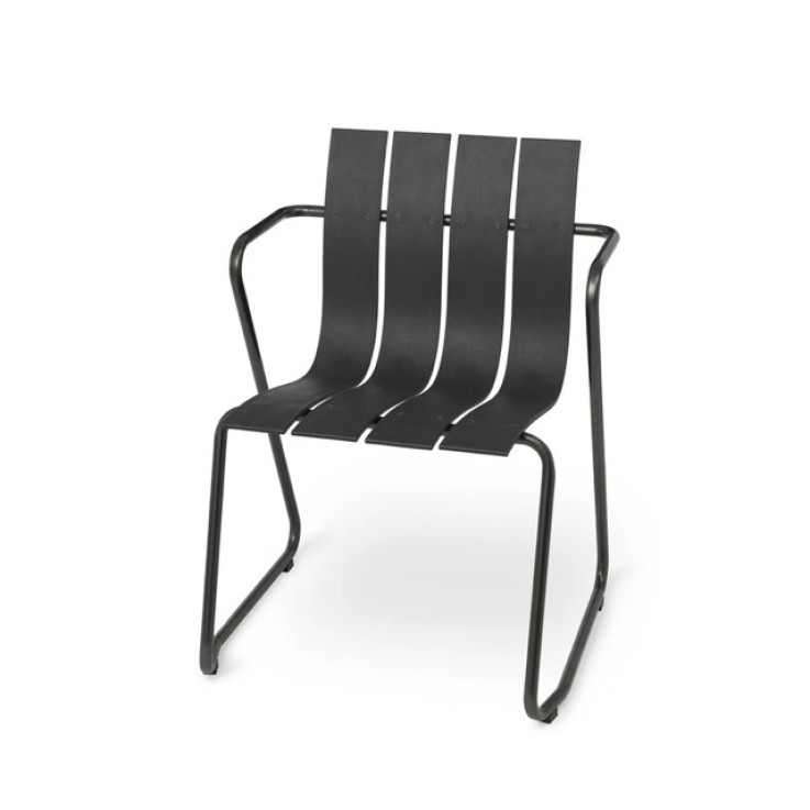 Mater ocean set - zwart - 2 stoelen en een tafel Mater ocean set - zwart - 2 stoelen en een tafel