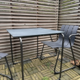 Mater ocean set - zwart - 2 stoelen en een tafel Mater ocean set - zwart - 2 stoelen en een tafel