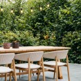 Vincent Sheppard Mona dining tuinstoel - zwart teakhouten onderstel